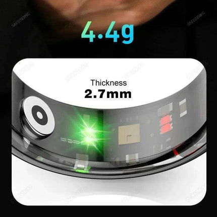Advanced QRing Health & Fitness Monitor Ring - Comprehensive Heart Rate, Oxygen, Sleep & Activity Tracking - Très Elite