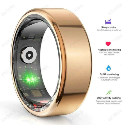 Advanced QRing Health & Fitness Monitor Ring - Comprehensive Heart Rate, Oxygen, Sleep & Activity Tracking - Très Elite