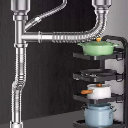 Advanced Stainless Steel Sink Drainage System with Anti-Odor Features and Flexible Installation Options - Très Elite