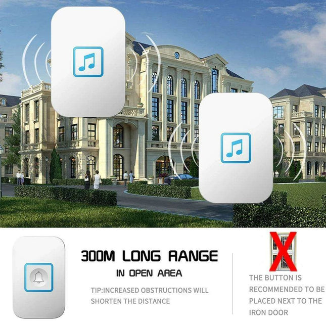 Advanced Wireless Doorbell System with Emergency Alert and Universal Plug Compatibility