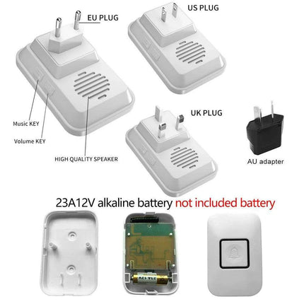 Advanced Wireless Doorbell System with Emergency Alert and Universal Plug Compatibility - Très Elite