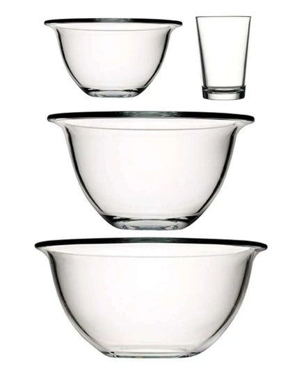 Multi-Purpose Glass Bowl Set for Cooking and Serving Dishes