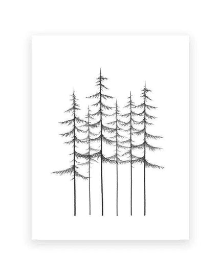 Coastal Serenity: Hemlock & Pine Forest Canvas Art Collection