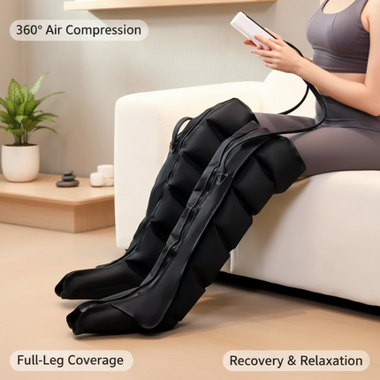 Electric Air Pressure Leg & Calf Massager — Remote Control, Deep Kneading
