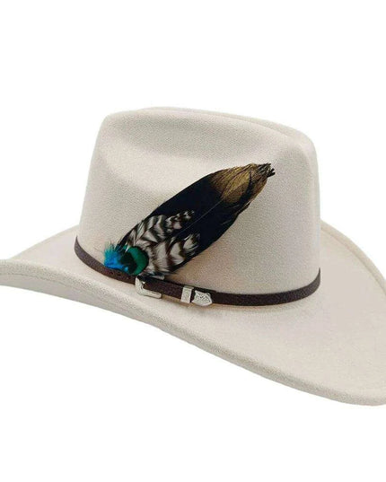 Chic Retro Cowboy Hat - Elegant White Jazz Style for All Occasions
