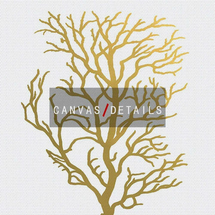 Serene Coastal Beauty: Golden Coral Tree Giclee Art Print for Stylish Home Decor