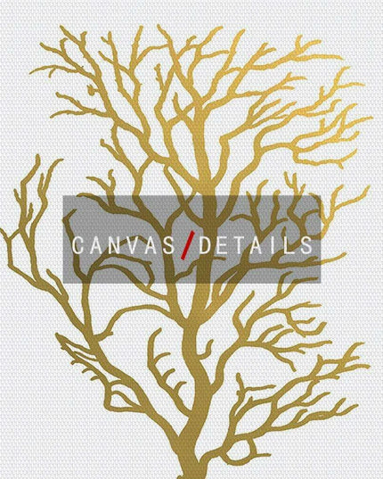 Serene Coastal Beauty: Golden Coral Tree Giclee Art Print for Stylish Home Decor