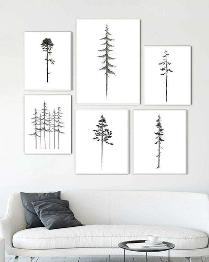 Coastal Serenity: Hemlock & Pine Forest Canvas Art Collection