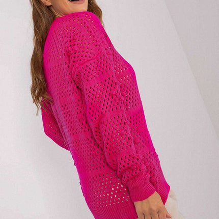 Airy Elegance Openwork Knit Pullover - Très Elite