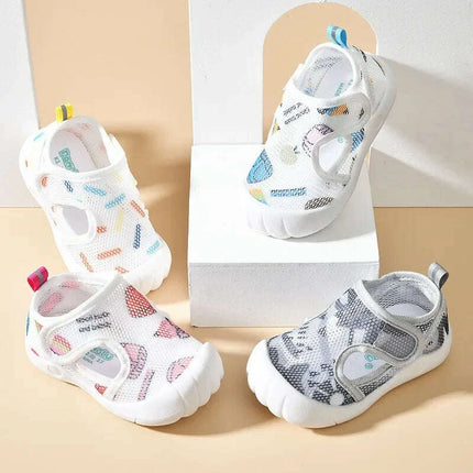 Airy Mesh Summer Sandals for Toddlers 1-4T - Unisex Casual Anti-Slip Soft Sole First Walkers Lightweight Shoes - Très Elite