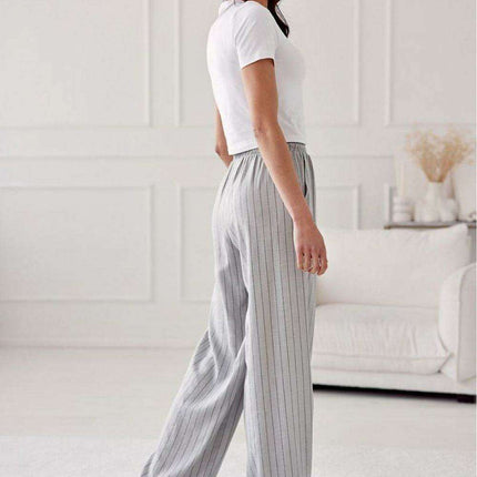 Airy Poppy Wide-Leg Trousers by Roco Fashion