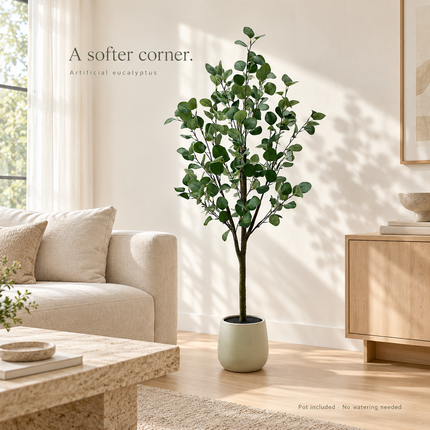 Potted Artificial Eucalyptus Tree with Adjustable Branches Artificial Trees artificial-eucalyptus-tree-with-wicker-basket-and-black-pot-indoor-green-faux-eucalyptus-trees-fake-eucalyptus-plants-with-lifelike-leaves-and-natural-trunk-for-home-office-bedroom Home & Kitchen > Home Décor Products > Artificial Plants & Flowers > Artificial Trees