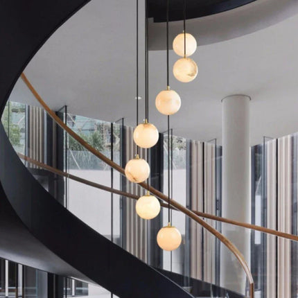 Alabaster Round Chandelier