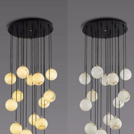 Alabaster Round Chandelier