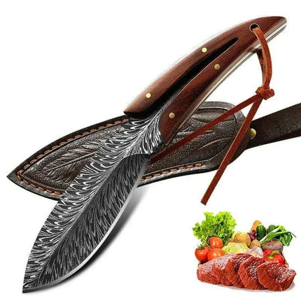 All-Purpose Carbon Steel Knife for Kitchen and Outdoor Use - Très Elite
