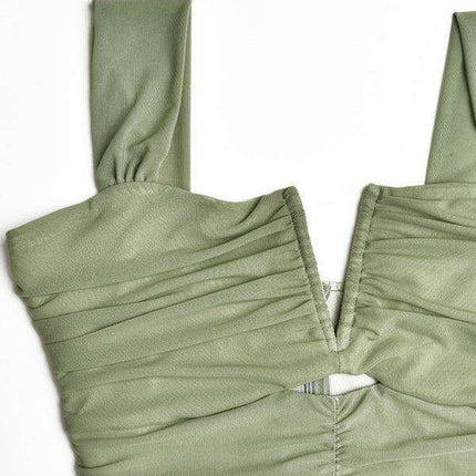 Alluring Fishtail Dress with Suspender Accents for Women - Très Elite