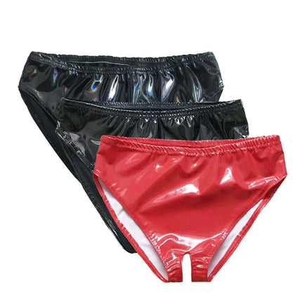 Alluring Leather High-Waisted Lingerie Set - Très Elite