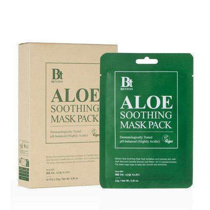 Aloe Vera & Green Tea Revitalizing Sheet Masks - Hydrate and Refresh Your Skin, Set of 10 - Très Elite