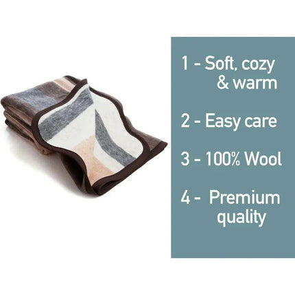 Andean Alpaca & Sheep Wool Queen Blanket - Handcrafted Luxury Bed Coverlet from Peru..