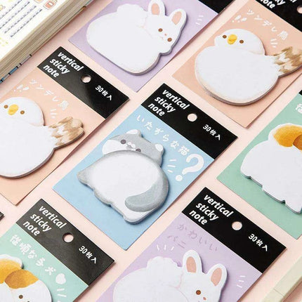 Animal Friends Sticky Note Collection - 30 Sheets of Fun Designs - Très Elite