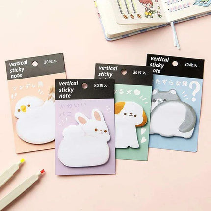 Animal Friends Sticky Note Collection - 30 Sheets of Fun Designs - Très Elite