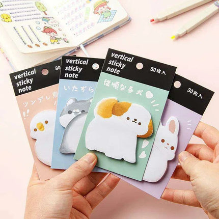 Animal Friends Sticky Note Collection - 30 Sheets of Fun Designs - Très Elite
