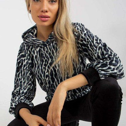 Animal Print Velour Hoodie And Jogger Set Rue Paris - Très Elite