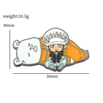 Anime Lover's One Piece Character Enamel Pins Collection - Stylish Jewelry Set for Fans- Très Elite- Très Elite
