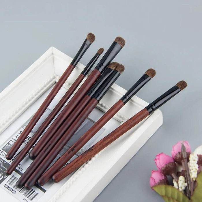 Effortless Eye Makeup Perfection: Anmor 7PCS Eye Shadow Brush Set with Natural Horse Hair Blend