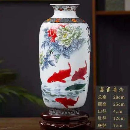 Antique Chinese Ceramic Vase with Intricate Animal Motif - Timeless Charm- Très Elite- Très Elite