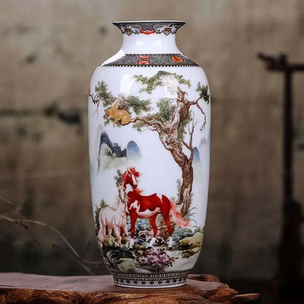 Antique Chinese Ceramic Vase with Intricate Animal Motif - Timeless Charm. antique-chinese-ceramic-vase-with-intricate-animal-motif-timeless-charm Home Décor›Decorative Accents›Planters, Pots & Vases›Vases