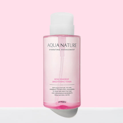 A'pieu Aqua Nature Rose Dew Drop Brightening Toner 500ml - Très Elite
