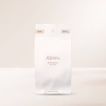 A'pieu Waterlock Cushion SPF50+ PA++++ Set 15g + 15g(Refill) #21 Light Beige - Très Elite