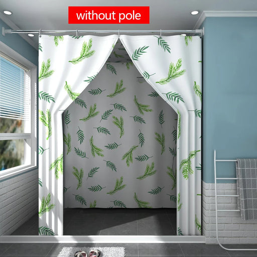 Aqumotic Shower Curtains for Bathroom Clearance Waterproof Fabric Opaque Set Cortinas De Baño Room Partition 1pc Farmhouse