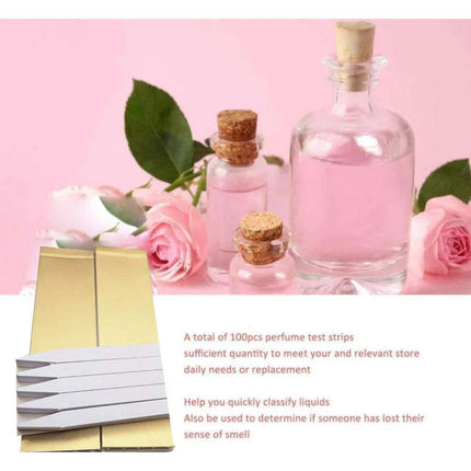 Aromatherapy Fragrance Testing Strips - 100 Disposable Paper Strips for Essential Oils and Perfumes, 14.3cm - Très Elite