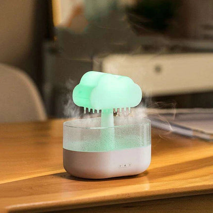 Aromatherapy Rain Cloud Humidifier with LED Night Light and Calming Raindrop Sounds - Très Elite