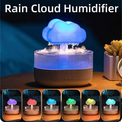 Aromatherapy Rain Cloud Humidifier with LED Night Light and Calming Raindrop Sounds - Très Elite