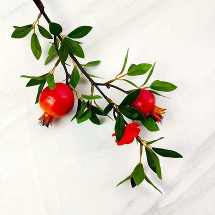 Artificial Flower Pomegranate Branch for Home Decor - Très Elite
