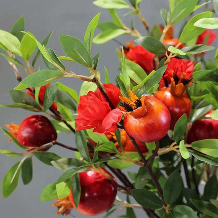 Artificial Flower Pomegranate Branch for Home Decor - Très Elite
