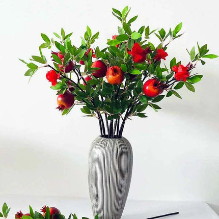 Artificial Flower Pomegranate Branch for Home Decor - Très Elite