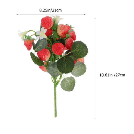 Artificial Strawberry Blossom Bouquet - Set of 3 - Très Elite