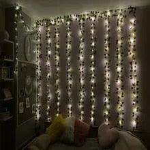 Ethereal Vine Wonderland: Premium Faux Rattan Garland with LED Illuminated Leaves