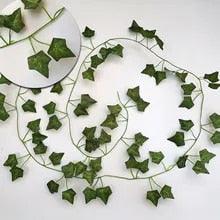 Enchanted Oasis: Premium Artificial Rattan Garland with Silk Leaves and LED Lights