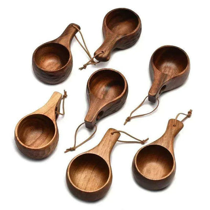 Artisan Acacia Wood Adventure Mug with Stylish Rope Handle - Your Unique Outdoor Drinkware - Très Elite