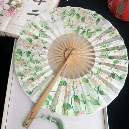 Artisan Bamboo Folding Fan for Women - Elegant Cultural Dance Accessory, Thoughtful Gift & Stylish Home Decor