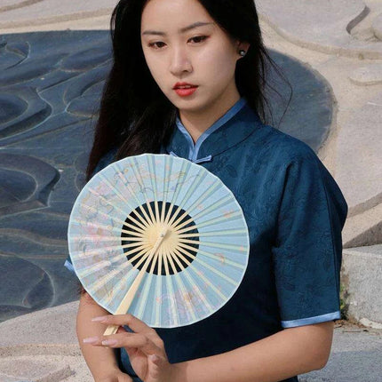 Artisan Bamboo Folding Fan for Women - Elegant Cultural Dance Accessory, Thoughtful Gift & Stylish Home Decor - Très Elite