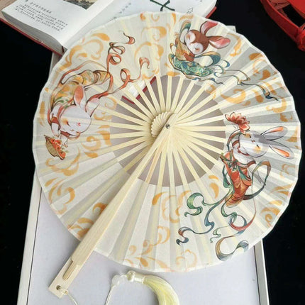 Artisan Bamboo Folding Fan for Women - Elegant Cultural Dance Accessory, Thoughtful Gift & Stylish Home Decor - Très Elite