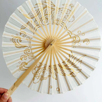 Artisan Bamboo Folding Fan for Women - Elegant Cultural Dance Accessory, Thoughtful Gift & Stylish Home Decor - Très Elite
