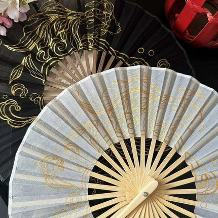 Artisan Bamboo Folding Fan for Women - Elegant Cultural Dance Accessory, Thoughtful Gift & Stylish Home Decor - Très Elite