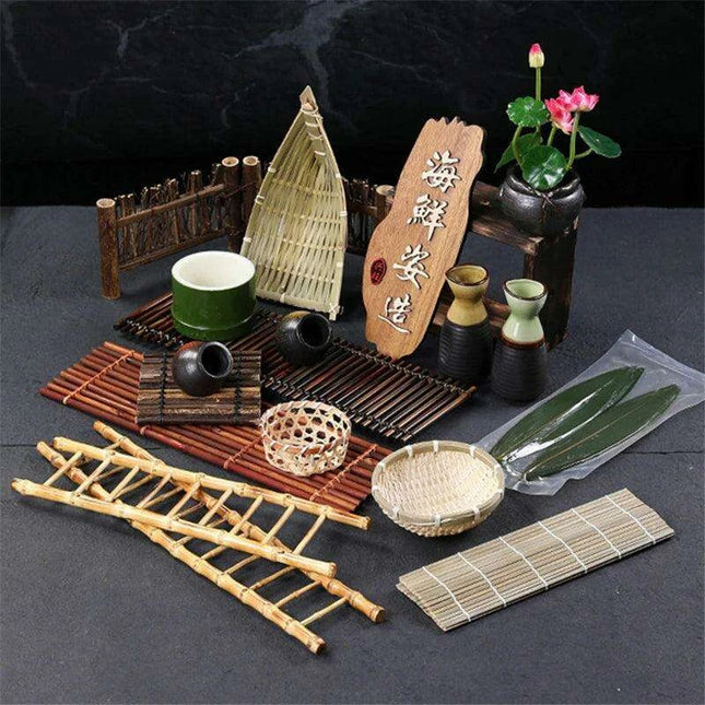 Artisan Bamboo Sushi Mold Collection for Creative Culinary Designs